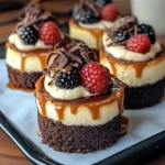 Brownie Bottom Mini Cheesecakes
