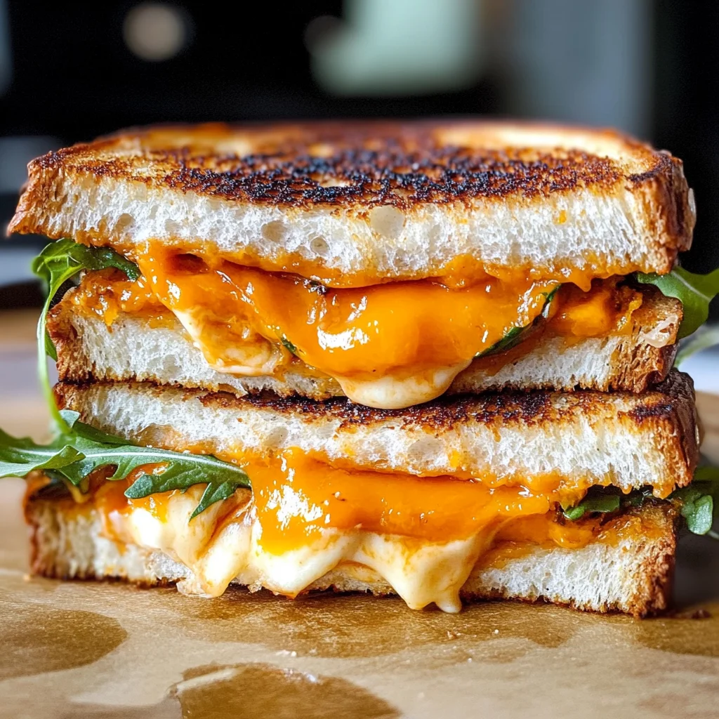 Cheddar Pumpkin Healthier Grilled Cheese