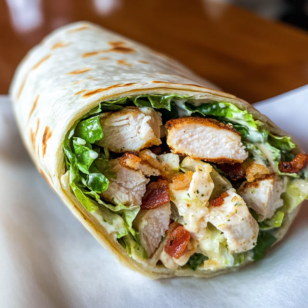 Chopped Chicken Caesar Salad Wrap Recipe