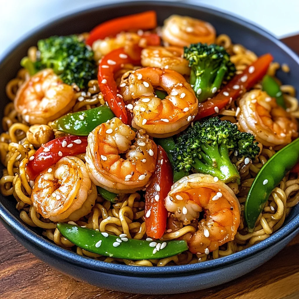 High-Protein Shrimp Stir Fry with Noodles