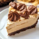 No-Bake Cream Cheese Peanut Butter Pie with Chocolate Whipped Cream