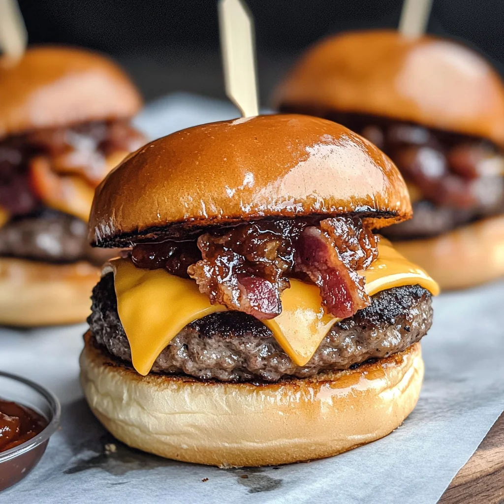 Bacon Jam Cheeseburger Sliders