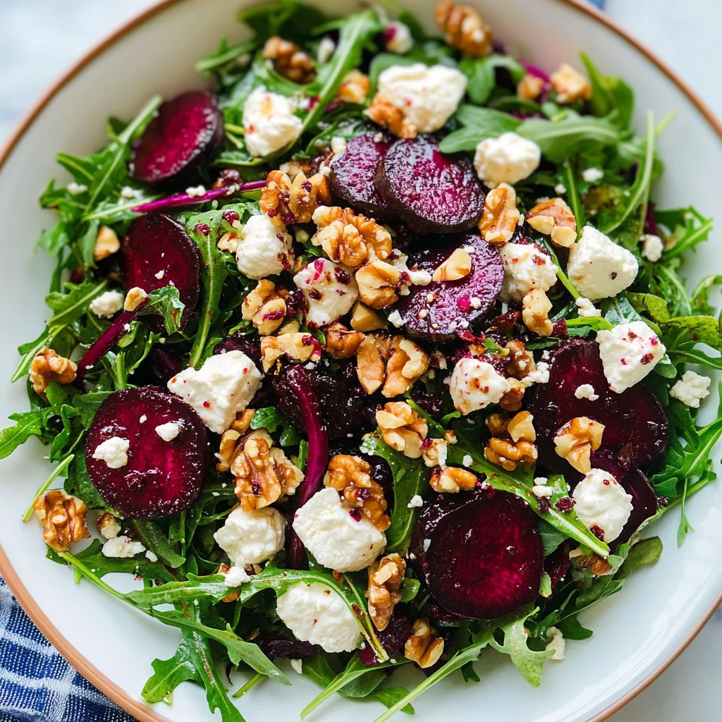 Beet and Goat Cheese Arugula Salad