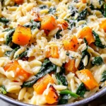 Creamy Orzo with Roasted Butternut Squash and Spinach