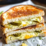 Crispy Dill Pickle Grilled Cheese Sandwich - theamazingfood