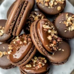 Ferrero Rocher Macarons with Nutella Ganache (No Rest French method)