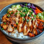Korean BBQ Chicken Bowls with Gochujang Cream Sauce Awaits!