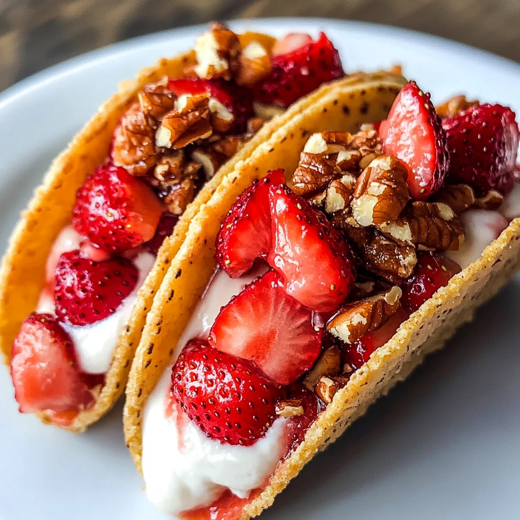 Strawberry Crunch Cheesecake Tacos