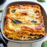 Vegetarian Pumpkin Spinach Lasagna